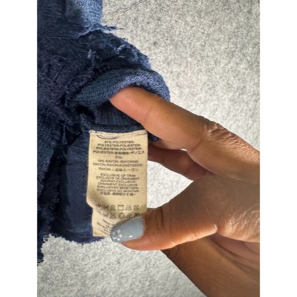 Free‎ People Blouse Women XS Blue Hey There Sunrise Tank Top Plaid Western Relax - Picture 3 of 7